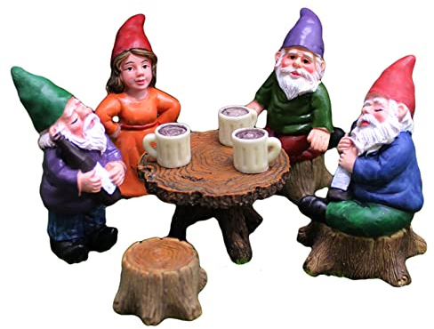 Lot de 6 nains de jardin miniatures à boire - Mini figurine de nain de jardin - Figurines de nains de jardin amusants pour extérieur, décoration de jardin - Statue naine pour pation, cour, pelouse,