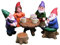 Lot de 6 nains de jardin miniatures à boire - Mini figurine de nain de jardin - Figurines de nains de jardin amusants pour extérieur, décoration de jardin - Statue naine pour pation, cour, pelouse,