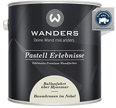 Wanders Pastell Experience, 2,5 l, corone d'albero in nebbia/beige chiaro, pittura da parete, vernice per mobili da cucina, colore gesso per legno e molto altro ancora, ad asciugatura rapida