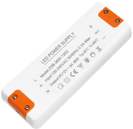 Transformador 220v a 12v, Transformador LED 12v 36w, Alimentación 12v 3A 36w, LED Driver 36W, Fuente 12V Para Fuente de Alimentación de Tira LED G4 GU5.3 MR11 MR16 Transformador LED