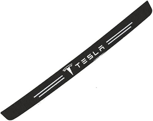 JIOWAX Car Rear Bumper Protector Strip for Tesla Model 3 X Y S, Carbon Fiber Car Trunk Door Sill Edge Anti-Scratch Car Rear Bumper Plate Sticker Styling Accessories