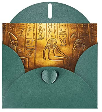 DMORJ Grußkarte aus hochwertigem Perlenpapier, Motiv: Ägypten, Hieroglyphen, 10,2 x 15,2 cm, für Geburtstagskarte, Valentinstagskarte, Einladungskarte, Qualität