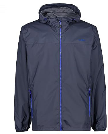 CMP - Regenjacke für Herren mit Kapuze, B. Blau-Bläulich, 56