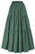 Damen Mittelalter Rock Gestufter A-Linie Maxirock Elastische Taille mit Taschen Eleganter Swing-Rock Türkis L