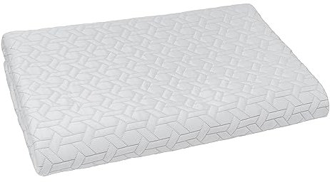 BebePio Duraron Cooling Mattress Topper Pad – Q-max 0.4 Chilling Effect Summer Blanket for Hot Sleepers & Babies – Quick Dry, Breathable, Cool Bed Throw (White, Grey), Mini