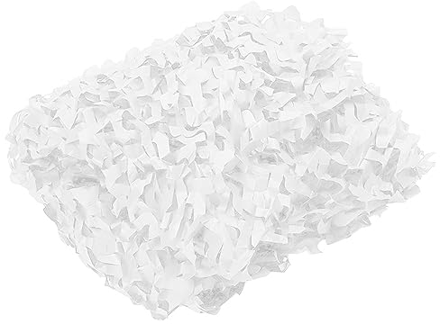MOCNT Red de Camuflaje Blanco Red de Camuflaje del Ejército Malla Camuflaje Red Caza Acampar Sombrilla Ciego Decoración Cubierta Coche Sombra Camuflaje Protección 4m x 5m