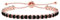 Uloveido Delicate Adjustable Slider Chain Bracelets Thin Dainty Black CZ Crystal Bracelet Rose Gold Color Jewelry Gift for Women with Bolo Clasp Y4043