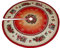 Espamira Weihnachtsbaumdecke 95 cm Rot Baumdecke Rund Gobelin Stoff Dekoration Weihnachten Weihnachtsschmuck Christbaumdecke Baumschürze