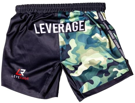 Hävstångsshorts för barn, Jiu-Jitsu BJJ MMA - Nogi Brottning Kickboxning Muaythai Surfing sommarsemester shorts, Kamouflage, 6-9 Years
