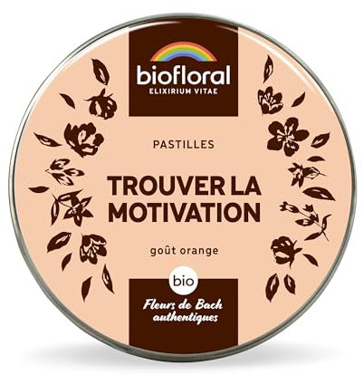 BIOFLORAL - Trouver la Motivation - BIO - 165 Pastilles - Confiance et Energie Intérieure - Fleurs de Bach Authentiques