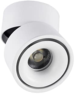 HOMSFOU Schaufensterleuchte Punktlicht 360-grad-drehscheinwerfer 360° Verstellbare Bilderleuchte Led Scheinwerfer 360-grad-rotationslampe Vitrinenlampe Weiß Rotieren Decke Wandlampe