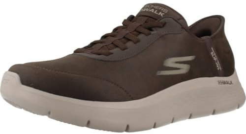Skechers Zapatillas sin Cordones para Hombre: Go Walk Flex-Smooth Motion, Marrón, 41.5 EU