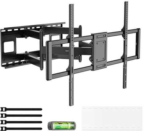 Mount-It! Heavy Duty XXL Full Motion TV Wall Mount for Extra Large TVs, max VESA 900x600, Holds up to 264lb, Swivel Tilt Extension Adjustable TV Mount for 60 65 75 80 85 90 98 100 115 120 in