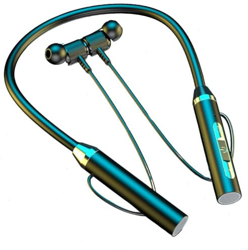 XUXN G01 - Cuffie Bluetooth da appendere al collo, senza fili, con archetto per il collo, auricolari sportivi senza fili, auricolari sportivi ultra lunghi, impermeabili, magnetici