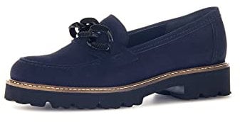 Gabor Damen Slipper, Frauen Slip On,Best Fitting,Slides,Schlupfschuhe,schluepfschuhe,Loafer,College Schuhe,Atlantik(schw/nat),43 EU / 9 UK