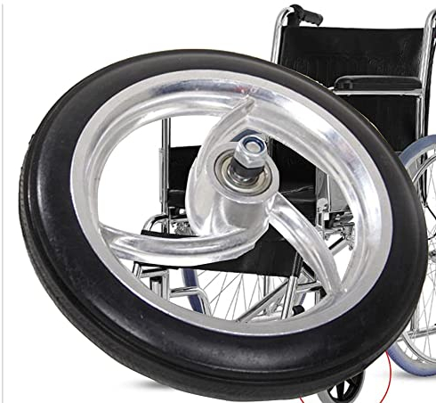 KWIBYBGS 2Er-Pack Ersatzräder Für Rollstuhlräder, Aluminiumlegierungsnabe, Rollstuhlteile, Vorderrad Für Rollatoren