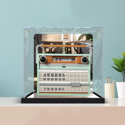 Acrylic Display Case for Lego 10334 Retro Radio, Building Block Model Storage Transparent Dustproof Display Box - 25x25x15cm - Display Box Only - Gift Idea - Customizable (Printing)