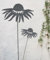 Terma Sonnenhut grau XXL 110 cm Höhe Sonneblume Gartenstecker rost Gartenfigur groß Metallfigur Garten Blumenstecker dekostecker rostgartendeko rostdeko Gartendeko Metall deko metallstecker edelrost