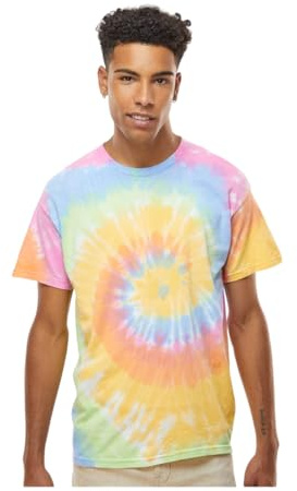 TICTEX Colortone - T-shirt batik unisexe - T-shirts colorés pour homme et femme - Vêtement hippie - T-shirt fluo en coton - Tailles S, M, L, XL, XXL, 3XL, 4XL, 5XL, 4XL