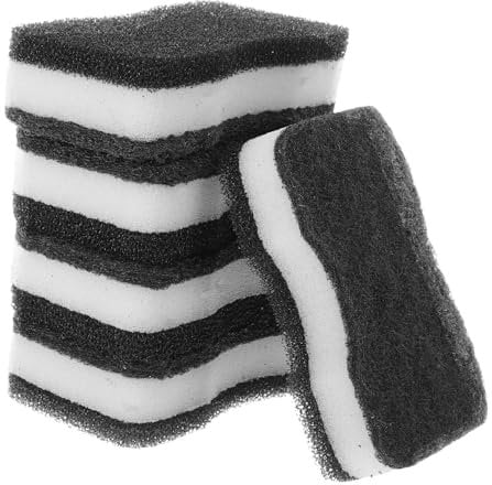 STOBAZA 5pcs Three-Layer Sponge Wipe Reusable Wok Sponge Convenient Wok Sponge Daily Use Wok Sponge Daily Use Cleaning Sponge Compact Cleaning Sponge Convenient Scrub Sponge Sponges Black