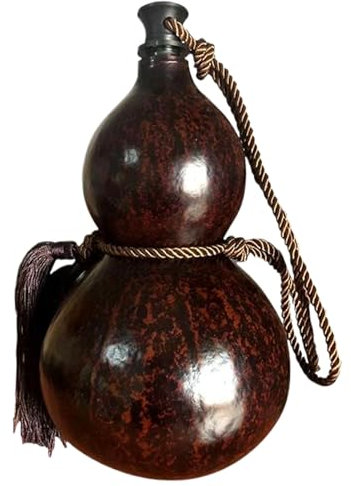 XJKLBYQ Kürbiswasserflasche, 1000 ml undcoverdichtes Seal Kürbisflasche, Retro-Metall-Mundstück einzigartige Kürbisflasche für Wohnkultur, tägliches Trinken, Outdoor-Aktivitäten und Cosplay