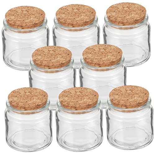 BELLIFFY Juego De Tarros Para Hacer Velas Portavelas De Vidrio Con Tapas Para Almacenamiento De Decoración Del Hogar