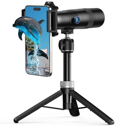 30x Teleobjektiv mit Stativ - Handy-Kamera-Objektiv-Set mit universeller Objektivhalter, Handy-Objektiv-Anhänger für iPhone und Android
