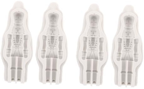 NUOBESTY 2sets Xmas Nutcracker Soldier Cake Mould Lifesize Silicone Molds for Christmas Decor Craft Molds 2pcs*2