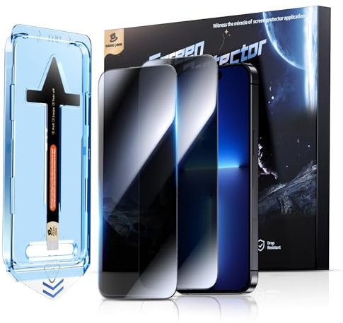 MAGIC JOHN 2 Stück für iPhone 13 Pro Max/iPhone 14 Plus (6,7 Zoll) für Panzerglas Sichtschutz, Auto-Dust-Eliminierung, Anti Spy, 9H Härte Folie, Bläschenfrei, Einfache Installation