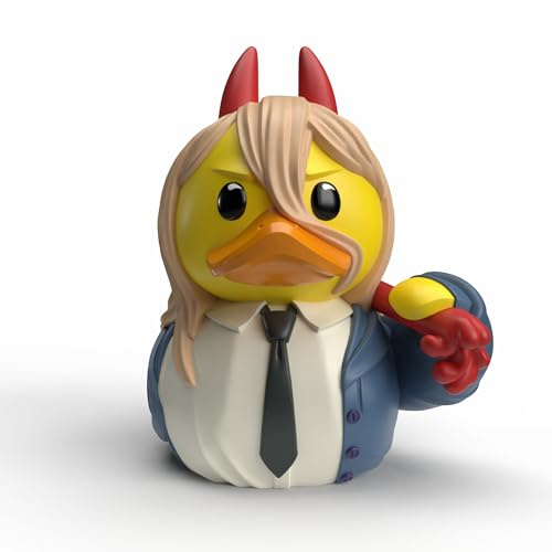 TUBBZ Erstausgabe: Chainsaw Man – Power Cosplaying Gummiente Vinylfigur – Offizielle Sammelfigur für Fans von Chainsaw Man