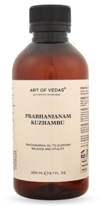 Art of Vedas Prabhanjanam Kuzhambu 200ML | Traditionelles ayurvedisches Massage- und Körperöl | Kräuterrezeptur in Sesamöl | Für Abhyanga, Self-Care und Wellness-Rituale | Externe Anwendung