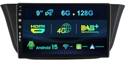 MISONDA 6GB+128GB Incorporato DAB+/4G/Carplay/DSP/HDMI Autoradio 9 Pollici IPS Android 15 Per Fiat Iveco Daily VI (2014-2021) Car play,Android Auto,WiFi,SWC Camera+MIC 2 Din GPS navigatore