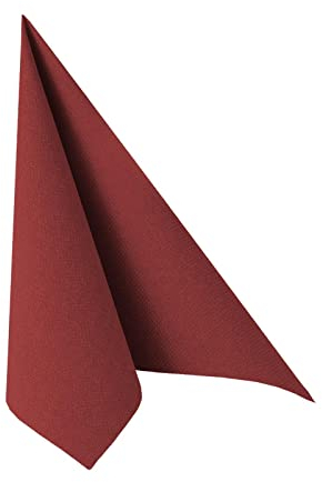 Papstar, 50 Servietten ROYAL Collection 1/4-Falz 25 cm x 25 cm bordeaux, #86240