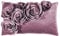 Pad - Floral - Kissenhülle - Samt Kissen - Zierkissen - Kissenhülle - Blütenapplikationen - 30 x 50, Rosa Lilac