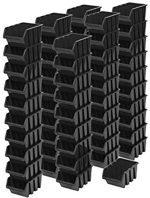 60 Stück Stapelbox 1,5 Liter IN BOX Sichtlagerkästen Lagerkiste Regalbox 19,5 x 12 x 9 cm