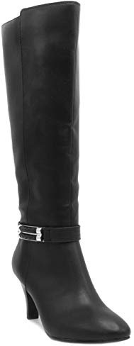 London Fog Damen-Stiefel mit Absatz, Schwarz, 40.5 EU