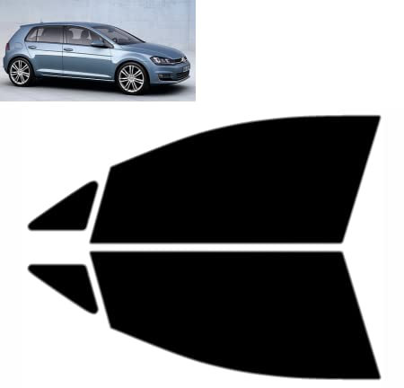 Passgenaue Tönungsfolie für Golf VII 5-Türen 2013-2020 - Vordere Seitenscheiben (35% Mittelschwarz)