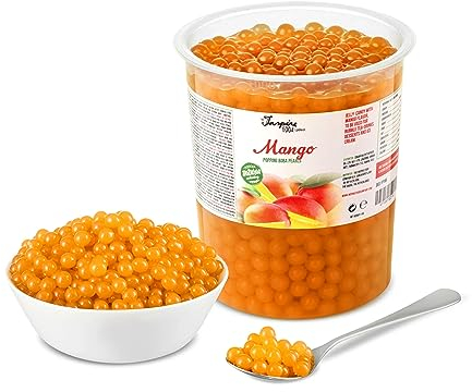 INSPIRE FOOD Bubble Tea Perles Mangue | Bubble tea, perle de tapioca pour bubble tea | 100% vegan et sans gluten, sans colorant artificiel, 1 kg