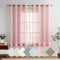 TOPICK Gardinen mit Ösen Einfarbig Gardinen für Wohnzimmer Kinderzimmer Mädchen Schlafzimmer Rosa Transparent Durchsichtig Stores Landhausstil Modern Fenstergardinen 2er Set 160H x 140B (cm)