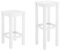 Erst-Holz Weißer Barhocker Tresenhocker Kiefer Massivholz wählbar in 60 cm oder 80 cm V-90.71-44-45W, Länge:80 cm