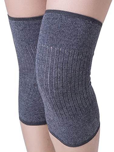 1 Paar Kaschmir Kniewärmer für Damen Herren Winter Warme Knieschoner Rutschfest Kniebandage Elastisch Knieschützer für Fußball Tanzen Yoga Indoor Sport Thermo Kniekompression Ärmel für Frauen Männer