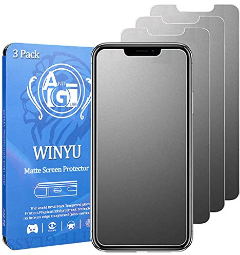 WINYU® 3PCS Matte Tempered Glass for iPhone 14/13/13 Pro Full Coverage Screen Protector Matte Anti-Glare Anti-Fingerprint Anti-Scratch 9H Tempered Glass for iPhone 14/13/13 Pro,6.1