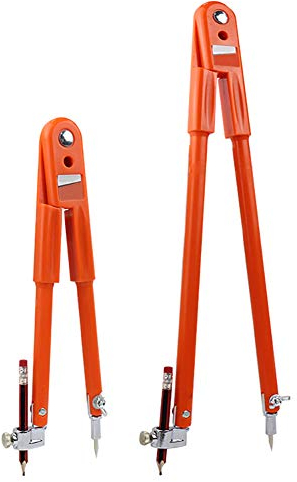 Timpfee Professioneller Kompass für die Holzbearbeitung, großer Durchmesser, verstellbare Trennwände, Markierung und Anreißkompass für Geometrie, Zimmermanns-Präzisionsbleistift-Kompass, auch Zeichnen