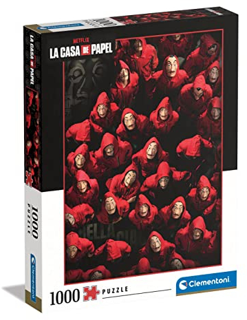 Clementoni - 39654 - Puzzle Casa De Papel/Money Heist - Jigsaw Puzzle 1000 Pieces, Made In Italy, Jigsaw Puzzle For Adults