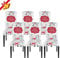Jaotto Stuhlhussen Weihnachten 6er Set Universal,Stuhlhusse Stretch Moderne,Stuhlhussen Schwingstühle Elastische Langlebig Stuhlhussen für Feiertagsdekoration Weihnachten(Sahne/Xmas,6 Stück)