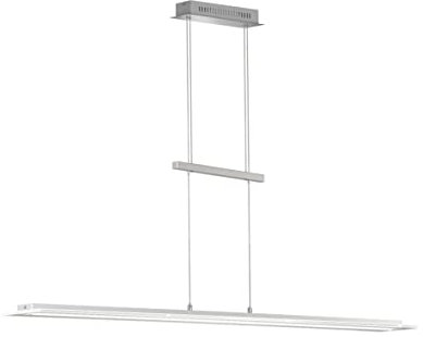 Fischer & Honsel|Pendelleuchte, Bill|nickel- chrom|L: 145,00 cm, B: 16,00 cm|Höhenverst. von 80,00 cm bis 150,00 cm|dimmbar|CCT 3 Stufen|1x LED 28,0 Watt 2700/3350/4000 K|3300 lm|EEG: F|60864