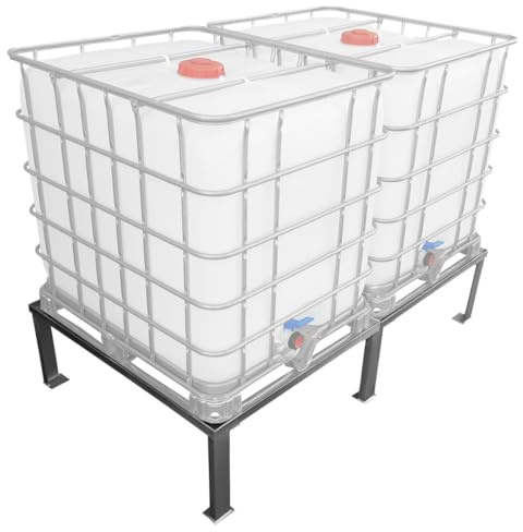 REKUBIK IBC-Container Podest/Untergestell für 2 IBC nebeneinander Palettengröße 120x100cm (1000/1250l IBC)