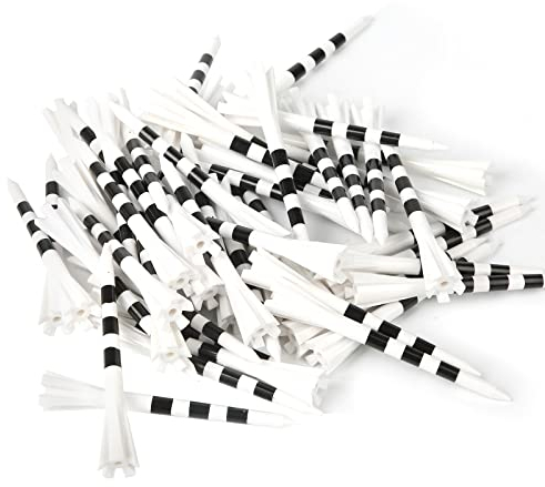 SAVITA 50 Stück Golf Tees, 83 mm Golf Tees Kunststoff Praktisches Training Golf Tees Zubehör Übungswerkzeug für Eisen, Par Three, Hybrids, Golf-Trainingsschläger Außerhalb des Rasens