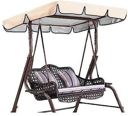 Healife Replacement Garden Swing Seat Cover, Waterproof Durable Swing Chair Canopy, Hammock Cover Top for 2 and 3 Seater Swing Chair