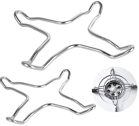 2 PCS Gas Hob Pan Support Trivet Gas Stove Top Grates Stainless Steel Stove Top Hob Coffee Maker Pot Support Rack with Trivets for Woks